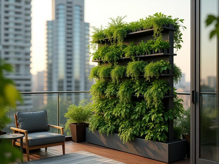 Vertical garden system for urban spaces